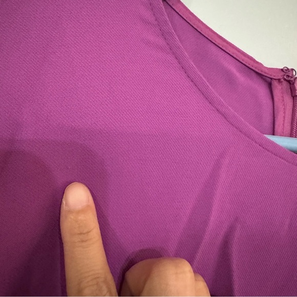 Reiss Valentina Bodycon Midi Purple Dress Size 6 - Picture 7 of 15